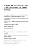 HONDROS NUR 155 EXAM SCRIPT 2026&NewLine;COMPLETE QUESTIONS AND VERIFIED&NewLine;ANSWERS