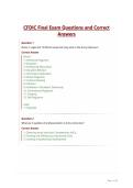 CFDIC Final Exam - Questions and Correct Answers&period;