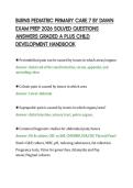 BURNS PEDIATRIC PRIMARY CARE 7 BY DAWN &NewLine;ACTUAL EXAM PAPER 2026 COMPLETE &NewLine;QUESTIONS AND SOLUTIONS GRADED A PLUS &NewLine;CHILD HEALTH PRACTICE GUIDE 