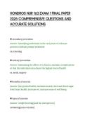 HONDROS NUR 163 EXAM 1 FINAL PAPER&NewLine;2026 COMPREHENSIVE QUESTIONS AND&NewLine;ACCURATE SOLUTIONS