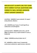 BAYLOR SCOTT & WHITE EKG TEST EXAM &NewLine;WITH CORRECT ACTUAL QUESTIONS AND &NewLine;CORRECTLY WELL DEFINED ANSWERS &NewLine;LATEST ALREADY GRADED A&plus;