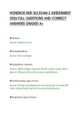 HONDROS NUR 163 EXAM 2 ASSESSMENT&NewLine;2026 FULL QUESTIONS AND CORRECT&NewLine;ANSWERS GRADED A&plus;