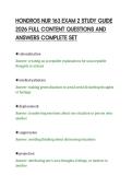 HONDROS NUR 163 EXAM 2 STUDY GUIDE&NewLine;2026 FULL CONTENT QUESTIONS AND&NewLine;ANSWERS COMPLETE SET