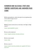 HONDROS NUR 163 EXAM 2 TEST 2026&NewLine;VERIFIED QUESTIONS AND ANSWERS PASS&NewLine;GUIDE&NewLine;