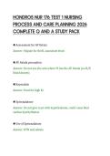 HONDROS NUR 176 TEST 1 NURSING&NewLine;PROCESS AND CARE PLANNING 2026&NewLine;COMPLETE Q AND A STUDY PACK