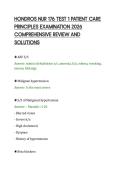 HONDROS NUR 176 TEST 1 PATIENT CARE&NewLine;PRINCIPLES EXAMINATION 2026&NewLine;COMPREHENSIVE REVIEW AND&NewLine;SOLUTIONS&NewLine;