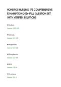 HONDROS NURSING 172 COMPREHENSIVE&NewLine;EXAMINATION 2026 FULL QUESTION SET&NewLine;WITH VERIFIED SOLUTIONS