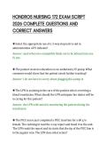 HONDROS NURSING 172 EXAM SCRIPT&NewLine;2026 COMPLETE QUESTIONS AND&NewLine;CORRECT ANSWERS&NewLine;