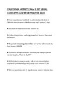 CALIFORNIA NOTARY EXAM 2 KEY LEGAL&NewLine;CONCEPTS AND REVIEW NOTES 2026