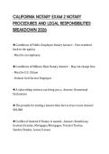 CALIFORNIA NOTARY EXAM 2 NOTARY&NewLine;PROCEDURES AND LEGAL RESPONSIBILITIES&NewLine;BREAKDOWN 2026