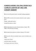 HONDROS NURSING 2026 FINAL REVIEW PACK&NewLine;COMPLETE QUESTION SET AND CORE&NewLine;CONCEPT SUMMARY