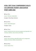 HOSA CERT EXAM COMPREHENSIVE HEALTH&NewLine;OCCUPATIONS STUDENT ASSOCIATION&NewLine;STUDY GUIDE 2026&NewLine;