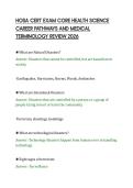 HOSA CERT EXAM CORE HEALTH SCIENCE&NewLine;CAREER PATHWAYS AND MEDICAL&NewLine;TERMINOLOGY REVIEW 2026