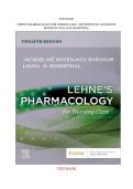 TEST BANK LEHNE&rsquo;S PHARMACOLOGY FOR NURSING CARE&comma; &lpar;12TH ED&rpar; BY JACQUELINE BURCHUM & LAURA ROSENTHAL