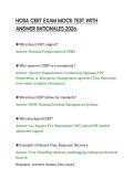 HOSA CERT EXAM MOCK TEST WITH&NewLine;ANSWER RATIONALES 2026&NewLine;