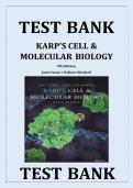 Test Bank - Karp's Cell and Molecular Biology&comma; 9th Edition &lpar;Karp&comma; 2020&rpar; Chapter 1-18 &vert; All Chapters