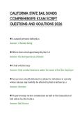 CALIFORNIA STATE BAIL BONDS&NewLine;COMPREHENSIVE EXAM SCRIPT&NewLine;QUESTIONS AND SOLUTIONS 2026