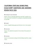 CALIFORNIA STATE BAIL BONDS FINAL&NewLine;EXAM SCRIPT QUESTIONS AND ANSWERS&NewLine;REVIEW PACK 2026