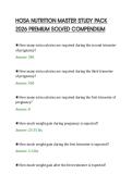 HOSA NUTRITION MASTER STUDY PACK&NewLine;2026 PREMIUM SOLVED COMPENDIUM&NewLine;