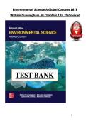 Test Bank&colon; Environmental Science&colon; A Global Concern&comma; 16th Edition by William P&period; Cunningham & Mary Ann Cunningham