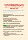 CSET&colon; MULTIPLE SUBJECTS SUBTEST II &ndash; SCIENCE &NewLine;AND MATHEMATICS PRACTICE EXAMINATION &NewLine;QUESTIONS WITH VERIFIED ANSWERS LATEST &NewLine;UPDATE 2026 &sol; 2027 