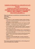 NU 627 Exam 1 Study Guide&colon; Nursing Fundamental Concepts &vert; Latest 2026&sol;2027 Q&A