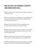 BUSI 300 QUIZ 4 KEY BUSINESS CONCEPTS &NewLine;AND REVIEW NOTES 2026 