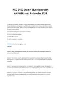 NSG 3450 Exam 4 Questions with&NewLine;ANSWERs and Rationales 2026