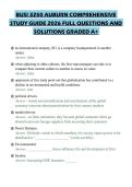 BUSI 3250 AUBURN COMPREHENSIVE&NewLine;STUDY GUIDE 2026 FULL QUESTIONS AND&NewLine;SOLUTIONS GRADED A&plus;