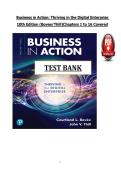 Test Bank for Business in Action 10th Edition &vert; Bovee & Thill &vert; Complete Chapters 1-16