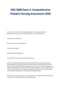 NSG 3600 Exam 3&colon; Comprehensive&NewLine;Pediatric Nursing Assessment 2026