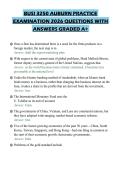 BUSI 3250 AUBURN PRACTICE&NewLine;EXAMINATION 2026 QUESTIONS WITH&NewLine;ANSWERS GRADED A&plus;