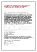 NURS 3366 FINAL EXAM 400 ACTUAL QUESTIONS AND &NewLine;CORRECT VERIFIED ANSWERS WITH RATIONALE &NewLine;ALREADY GRADED A&plus; LATEST 2026-2027 