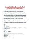Nursing 234 NCLEX Questions For Final Questions With Accurate Answers