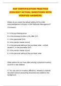 SAP CERTIFICATION PRACTICE &NewLine;2026&sol;2027 ACTUAL QUESTIONS WITH &NewLine;VERIFIED ANSWERS&period;