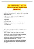 SAP CO 2026&sol;2027 ACTUAL &NewLine;QUESTIONS WITH VERIFIED &NewLine;ANSWERS&period;