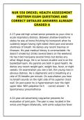 NUR 550 Drexel Health Assessment Midterm &ndash; Graded A Questions & Detailed Answers&NewLine;&NewLine;