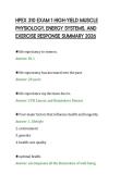 HPEX 310 EXAM 1 HIGH-YIELD MUSCLE&NewLine;PHYSIOLOGY&comma; ENERGY SYSTEMS&comma; AND&NewLine;EXERCISE RESPONSE SUMMARY 2026