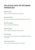 HPEX 310 EXAM 1 MOCK TEST WITH ANSWER&NewLine;RATIONALES 2026