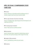 HPEX 310 EXAM 2 COMPREHENSIVE STUDY&NewLine;GUIDE 2026&NewLine;