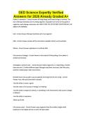 GED Science Expertly Verified Answers for 2026 Already Graded A&plus;