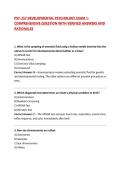 PSY-357 DEVELOPMENTAL PSYCHOLOGY EXAM 1&colon; COMPREHENSIVE QUESTION WITH VERIFIED ANSWERS AND RATIONALES