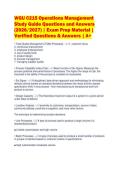 WGU C215 Operations Management&NewLine;Study Guide Questions and Answers&NewLine;&lpar;2026&sol;2027&rpar; &vert; Exam Prep Material &vert;&NewLine;Verified Questions & Answers &vert; A&plus;