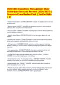 WGU C215 Operations Management Study&NewLine;Guide Questions and Answers &lpar;2026&sol;2027&rpar; &vert;&NewLine;Complete Exam Review Pack &vert; Verified Q&A&NewLine;&vert; A&plus;
