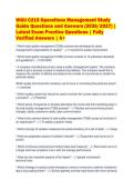 WGU C215 Operations Management Premium Revision Pack &vert; 2026 Exam Questions & Answers Compilation &vert; Verified A&plus; Study Material &vert; 100&percnt; Structured Guide