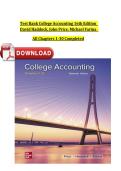 Test Bank for College Accounting Chapters 1-30 16th Edition by Haddock&comma; Price & Farina&NewLine;&NewLine;