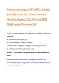 New Jersey Category 3B Turf Pest Control &NewLine;Exam Questions and Correct Answers &NewLine;&lpar;Verified Answers&rpar; Plus Rationale 2026 &NewLine;Q&A&vert; Instant Download Pdf