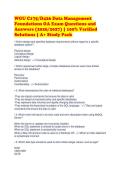WGU C175&sol;D426 Data Management&NewLine;Foundations OA Exam Questions and&NewLine;Answers &lpar;2026&sol;2027&rpar; &vert; 100&percnt; Verified&NewLine;Solutions &vert; A&plus; Study Pack