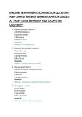 MACHINE LEARNING &lpar;ML&rpar; EXAMINATION QUESTIONS &NewLine;AND CORRECT ANSWER WITH EXPLANATION GRADED &NewLine;A&plus; STUDY GUIDE