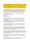 NYC Home Improvement Contractor Exam Study&NewLine;Guide Questions and Answers &lpar;2026&rpar; &vert; Newest&NewLine;Practice Questions &vert; 100&percnt; Correct Answers &vert; A&plus;